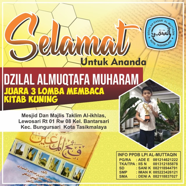 JUARA 3 LOMBA MEMBACA KITAB KUNING